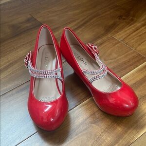 Lina Red Heels with Classic Mary Jane Design